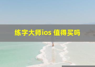 练字大师ios 值得买吗